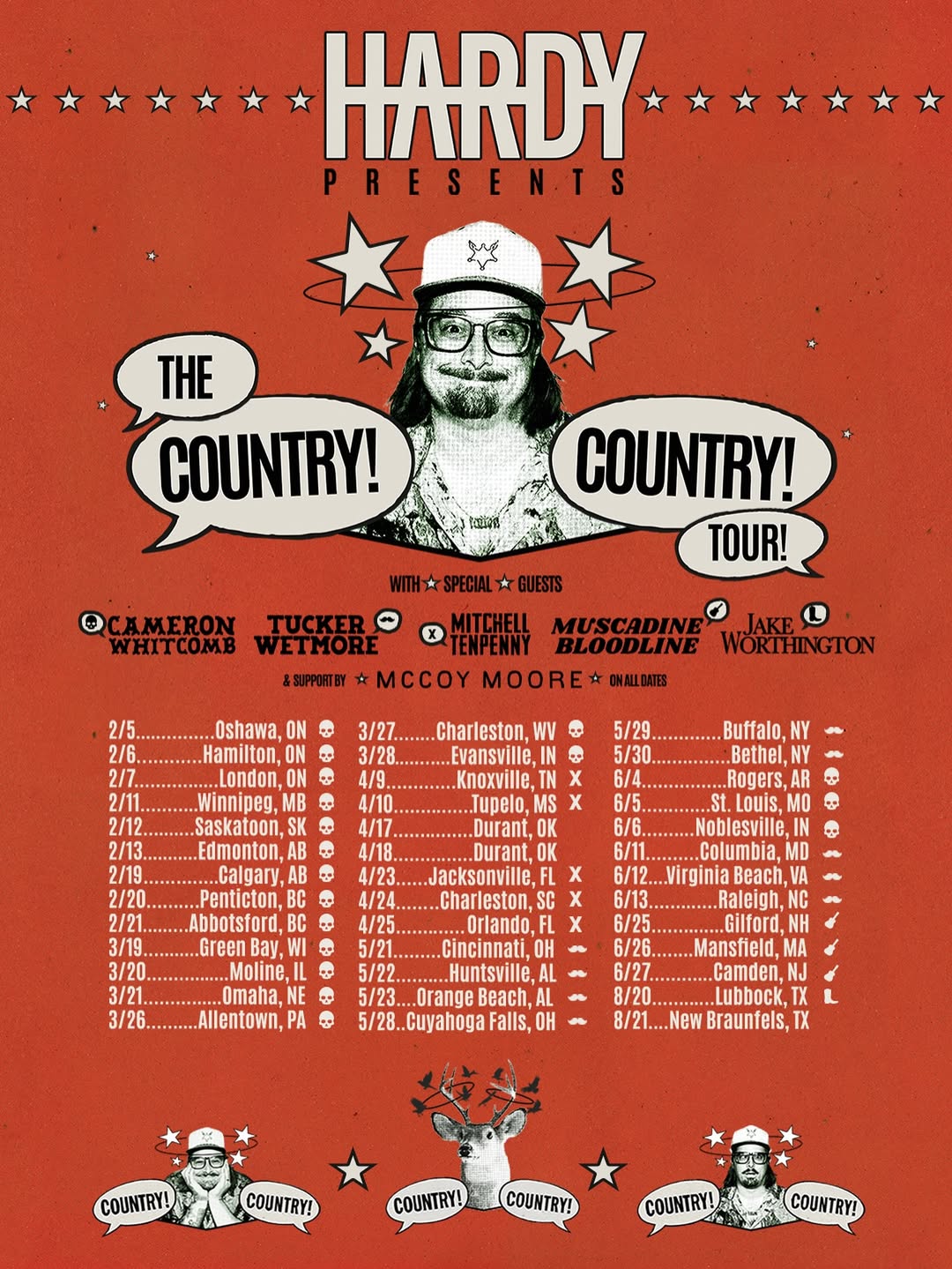 HARDY The Country Country Tour Poster 2026